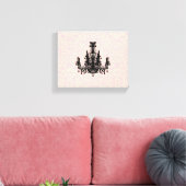 Coco Chandelier ~ Wrapped Canvas 75-inch dik Afdruk (Insitu (Woonkamer))