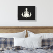 Coco Chandelier ~ Wrapped Canvas 75-inch dik Afdruk (Insitu (Slaapkamer))