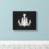 Coco Chandelier ~ Wrapped Canvas 75-inch dik Afdruk (Insitu (Houten vloer))