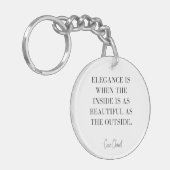 Coco Chanel citeert esthetische elegante Sleutelha Sleutelhanger (Voorkant Links)