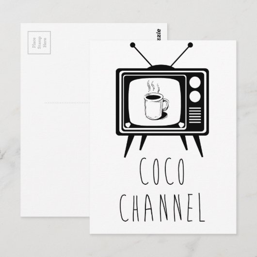Coco Channel schattig, stijlvol Briefkaart (Voorkant / Achterkant)