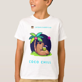 Coco Chill Capybara Zomerclub – Tropische Capybar T-shirt