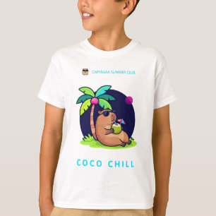 Coco Chill Capybara Zomerclub – Tropische Capybar T-shirt