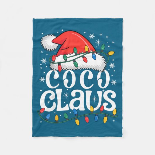 Coco Claus Funny Xmas Christmas Grandma Holiday St Fleece Deken (Voorkant)