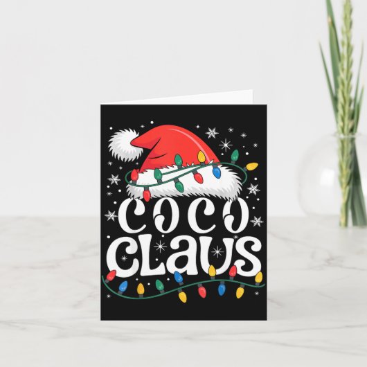 Coco Claus Funny Xmas Christmas Grandma Holiday St Kaart (Voorkant)