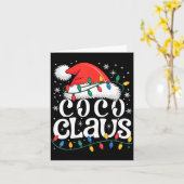 Coco Claus Funny Xmas Christmas Grandma Holiday St Kaart (Gele Bloem)