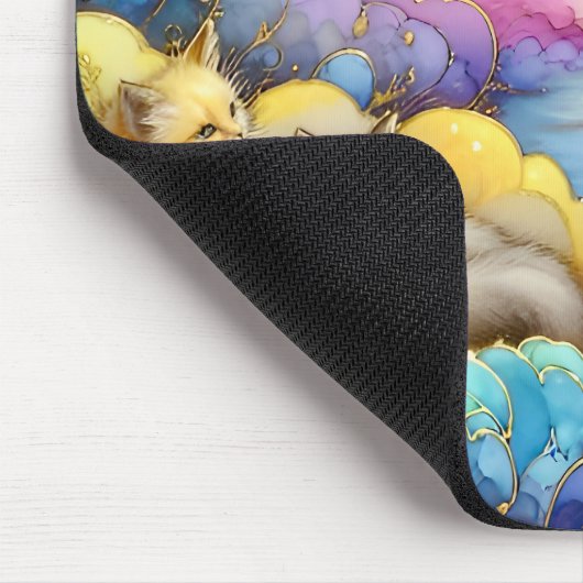 COCO ~ Crystal Castle Clouds Kittens ~ Mousepad Muismat (Hoek)