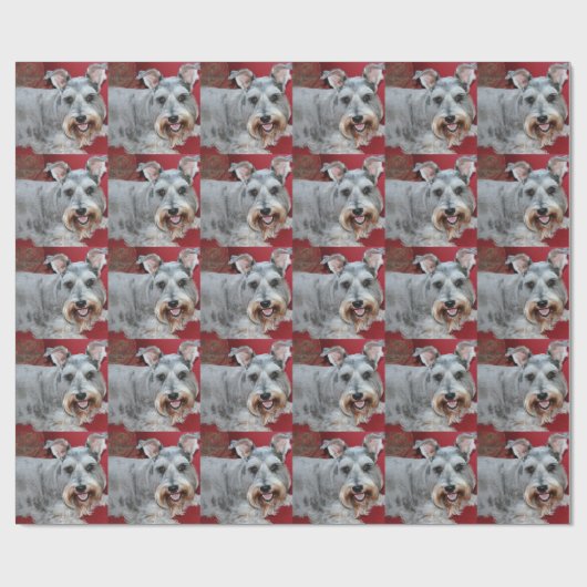 Coco, de mini schnauzer, cadeauomslag. cadeaupapier (Vlak)