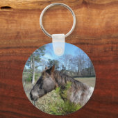 Coco en Cream Colored Horse Sleutelhanger (Voorkant)