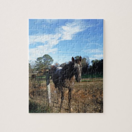 Coco- en crèmebruin paard legpuzzel (Verticaal)