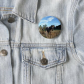 Coco- en crèmebruin paard ronde button 5,7 cm (In situ)