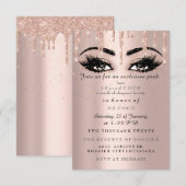 Coco Event Drips Rose Eyelash Confetti Makeup Kaart (Voorkant / Achterkant)
