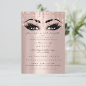 Coco Event Drips Rose Wimper Feestconfetti Kaart (Staand voorkant)