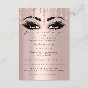 Coco Event Drips Rose Wimper Feestconfetti Kaart