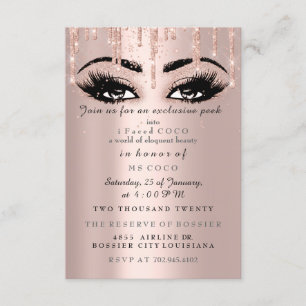 Coco Event Drips Rose Wimper Formele Make-up Kaart