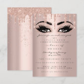 Coco Event Drips Roze Wimper Confetti Formal Kaart (Voorkant / Achterkant)