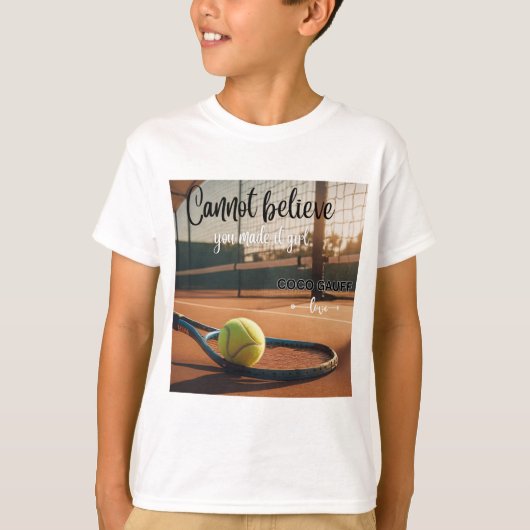 Coco Gauff, meisjes T-shirt (Voorkant)