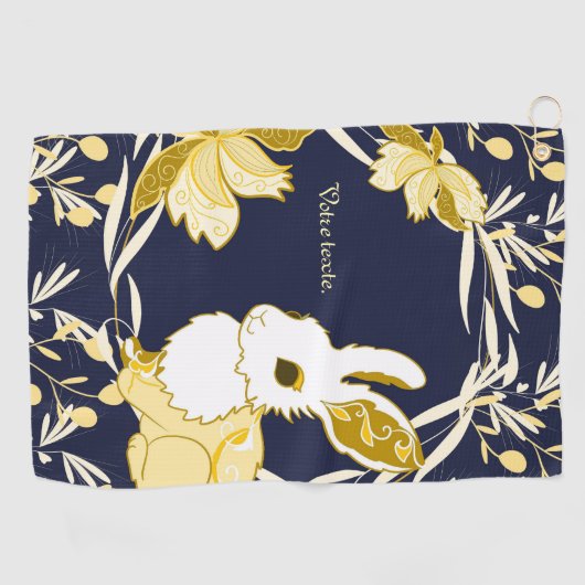 Coco het konijn golfhanddoek (Horizontaal)