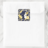 Coco het konijn vierkante sticker (Tas)