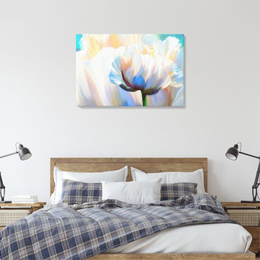 Coco In Liefde, dramatische bloemenkunst verpakt c Canvas Afdruk (Insitu (Slaapkamer))