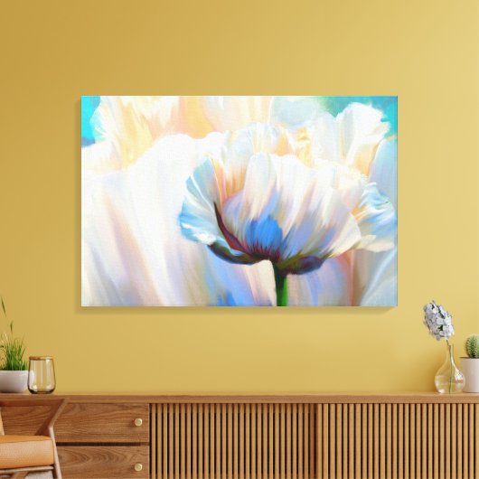 Coco In Liefde, dramatische bloemenkunst verpakt c Canvas Afdruk (Insitu (Woonkamer))