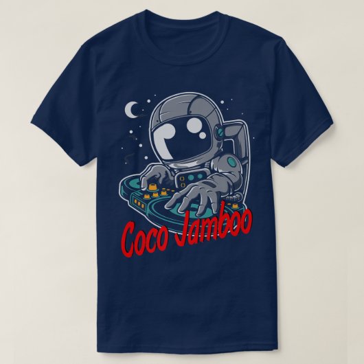 Coco Jambo Astronaut Cartoon die Dj Premium T- T-shirt (Design voorkant)
