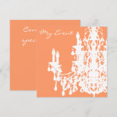 Coco Kroonluchter ~ Uitnodigingen / RSVP (Voorkant / Achterkant)