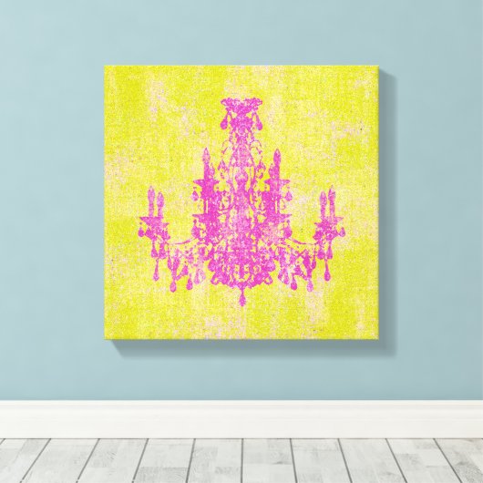 Coco kroonluchter ~ VERANDERINGSKLEUR 12x12.75"dik Canvas Afdruk (Insitu (Houten vloer))