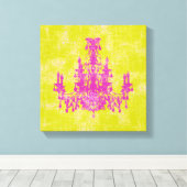 Coco kroonluchter ~ VERANDERINGSKLEUR 12x12.75"dik Canvas Afdruk (Insitu (Houten vloer))