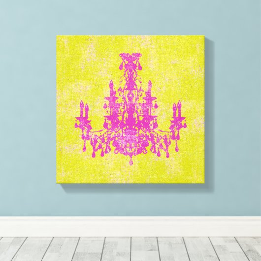 Coco kroonluchter ~ VERANDERINGSKLEUR 12x12.75"dik Canvas Afdruk (Insitu (Houten vloer))