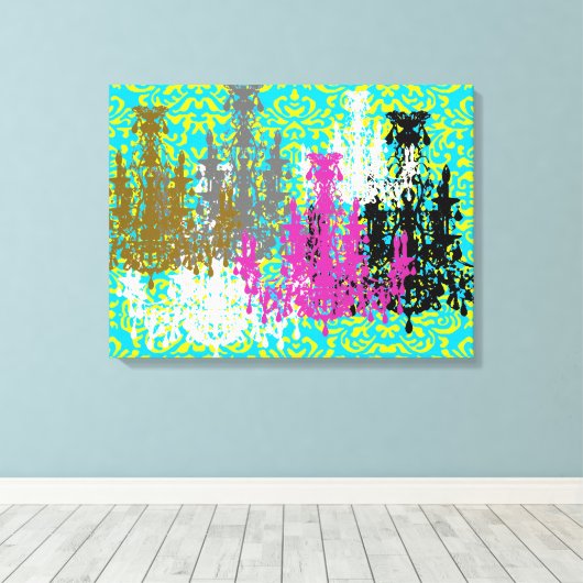 Coco kroonluchters ~ omwikkeld canvas .75" dik (Insitu (Houten vloer))