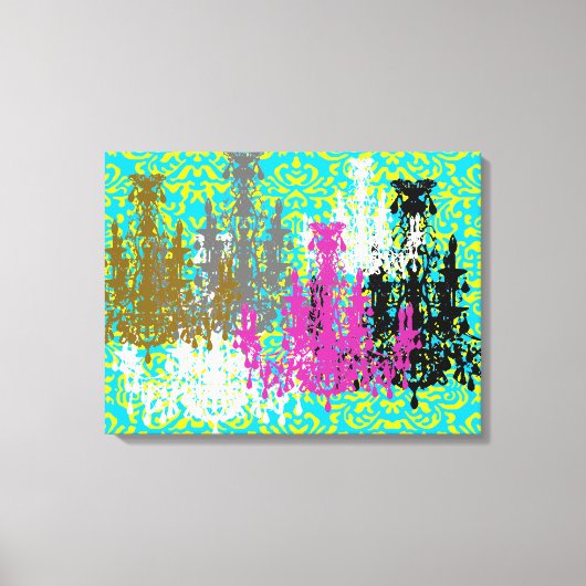 Coco kroonluchters ~ omwikkeld canvas .75" dik (Voorkant)