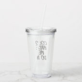 Coco liet me het borstelontwerp doen acryl drinkbeker (Achterkant)