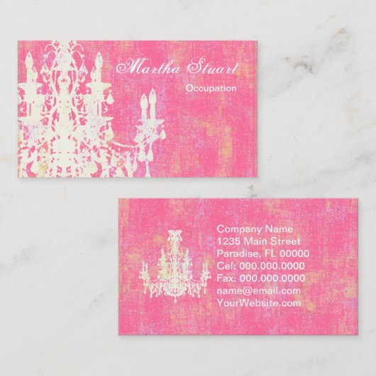 Coco-luchters COLOR, PAPER & SIZE OPTIES - Visitekaartje (Voorkant / Achterkant)