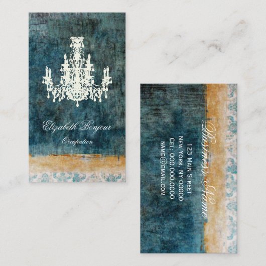 Coco-luchters — Visitekaartje voor grootteverdelin (Voorkant / Achterkant)