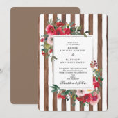 Coco Mocha Wedding Invitation Kaart (Voorkant / Achterkant)