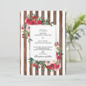 Coco Mocha Wedding Invitation Kaart (Staand voorkant)