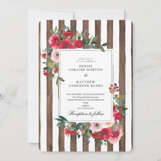 Coco Mocha Wedding Invitation Kaart (Voorkant)