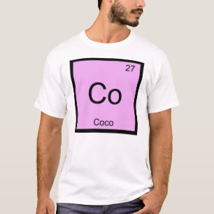 Coco Naam Chemie Element Periodiek Systeem T-shirt