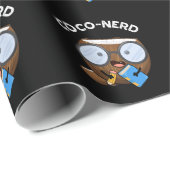 Coco-nerd Funny Fruit Coconut Pun Dark BG Cadeaupapier (Rol Hoek)