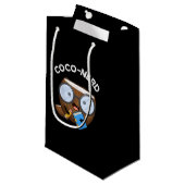 Coco-nerd Funny Fruit Coconut Pun Dark BG Klein Cadeauzakje (Voorkant Gekanteld)