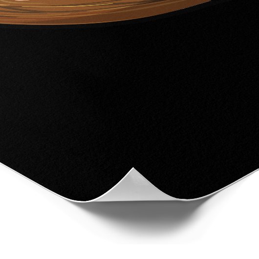 Coco-nerd Funny Fruit Coconut Pun Dark BG Poster (Hoek)