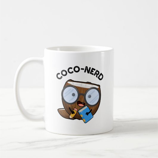 Coco-nerd Funny Fruit Coconut Pun Koffiemok (Links)