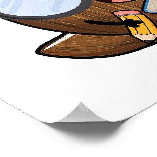 Coco-nerd Funny Fruit Coconut Pun Poster (Hoek)