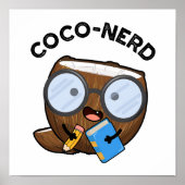 Coco-nerd Funny Fruit Coconut Pun Poster (Voorkant)