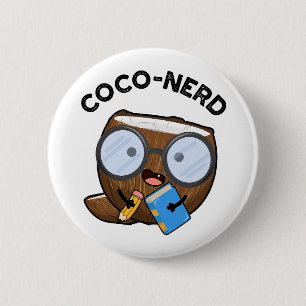 Coco-nerd Funny Fruit Coconut Pun Ronde Button 5,7 Cm