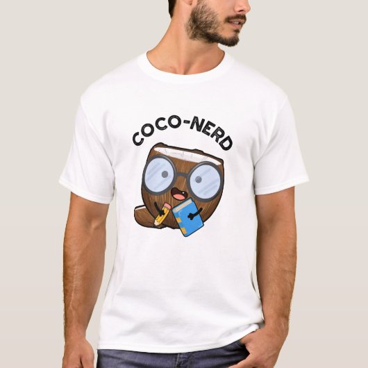 Coco-nerd Funny Fruit Coconut Pun T-shirt (Voorkant)
