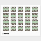 Coco Noot Handgemaakte Zeep Schoonheidsbranding Vierkante Sticker (Vel)