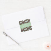 Coco Noot Handgemaakte Zeep Schoonheidsbranding Vierkante Sticker (Envelop)