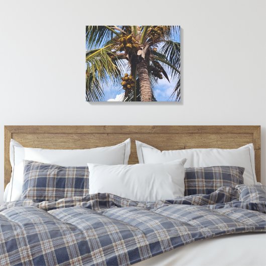 COCO PALM CANVAS AFDRUK (Insitu (Slaapkamer))